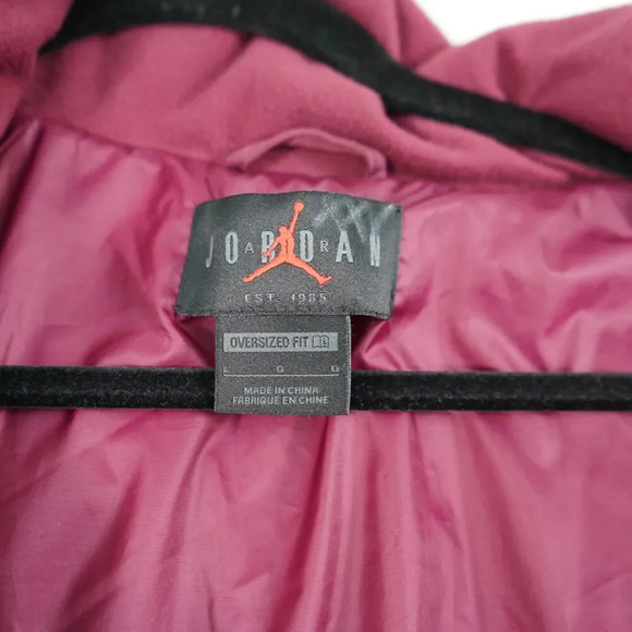 Air Jordan Oversized Puffer Jacket Men's Large Bordeaux - Picture 4 of 12